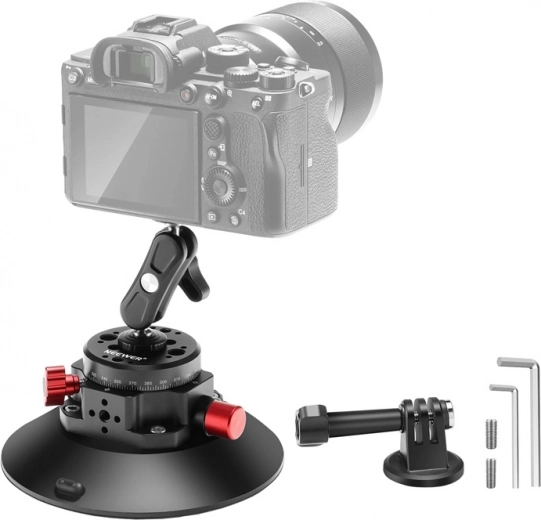 Imikinnitusega hoidik vaakumpumbaga 1/4" NEEWER spordikaameratele (DJI ACTION, GOPRO, INSTA360)