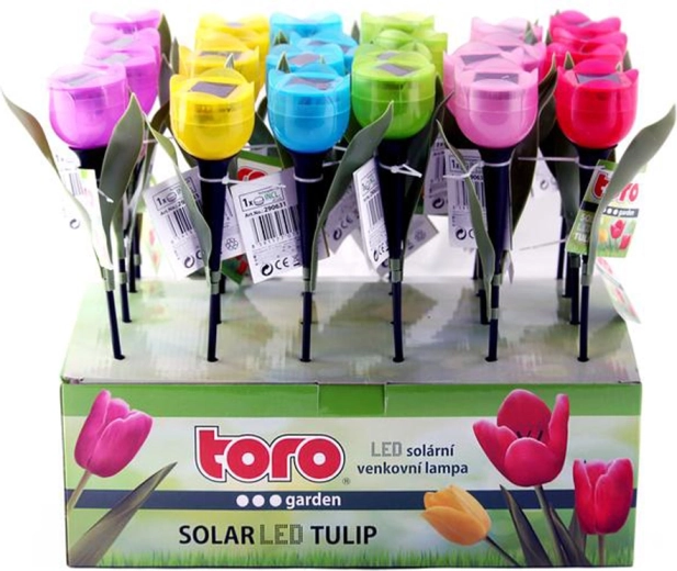 Päikeseenergial töötav LED-tulp-lamp 30,5 cm