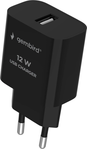 Universaalne USB-laadija 12 W (2,4 A), must