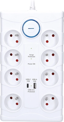 Safe surge protection and clear LED indicators