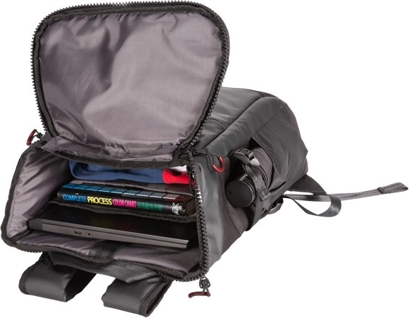 Space for a laptop and accessories