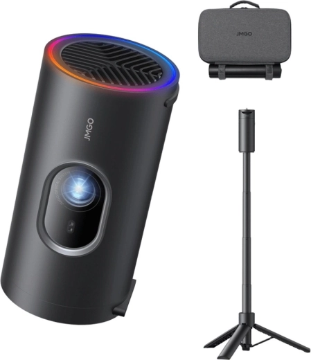 JMGO PicoPlay+ (2. põlvkond) LED Full HD projektor – komplekt koos akupanga ja statiiviga