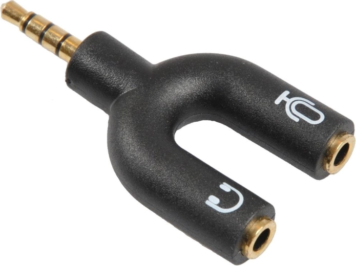 Sencori 3,5 mm 4-kontaktiline jack 2 × 3,5 mm 3-kontaktiliseks jackiks adapter