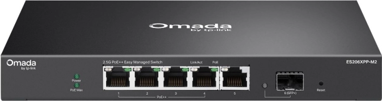 Omada Easy Managed kommutaator 5 × 2,5G pordi, PoE++ ja 10G SFP+-iga