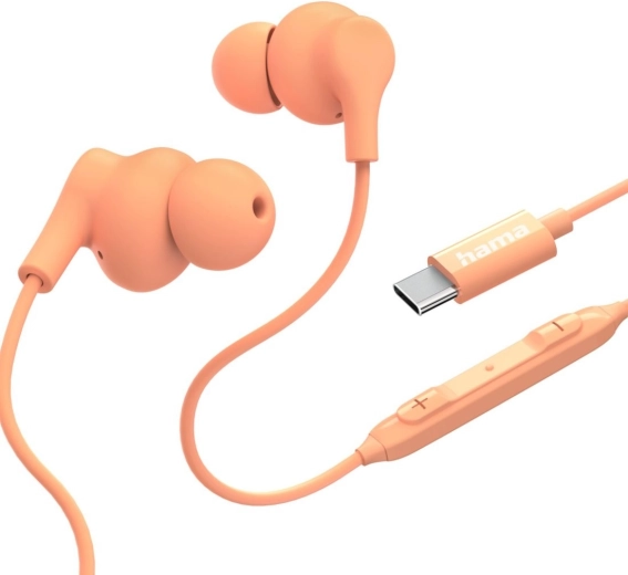 Kõrvasisesed kõrvaklapid Curly USB‑C oranž