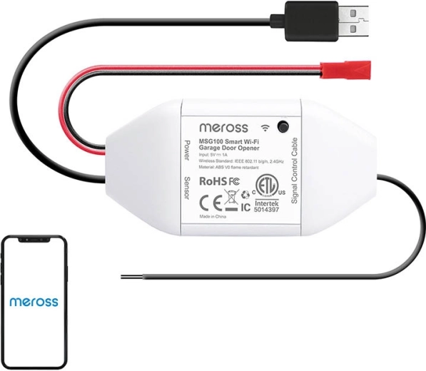 Smart garage door opener switch meross msg100hk with apple homekit support