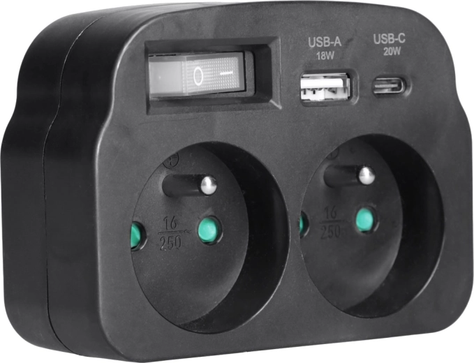Kiire laadimine USB-A QC 3.0 ja USB-C PD