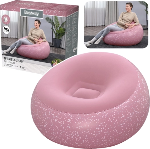 Bestway Inflate-A-Chair täispuhutav tugitool, roosa