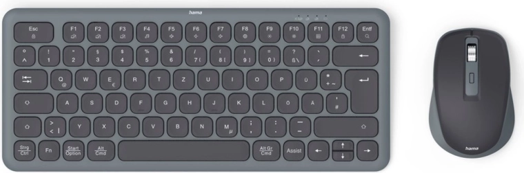 Wireless Keyboard and Mouse Set Hama WKM-500 Black-Grey