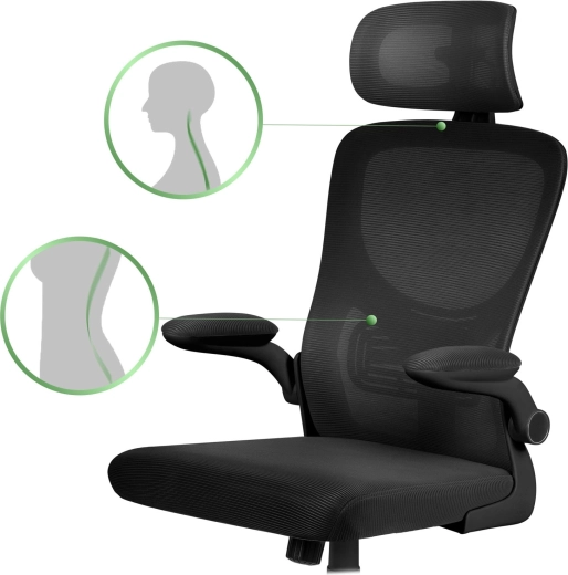 Ergonoomiline seljatugi ja hingav mikrovõrk