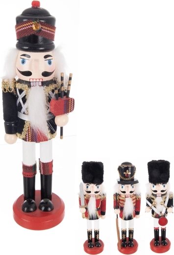 Puidust jõulune pähklipureja 25 cm (4 variandi segu)