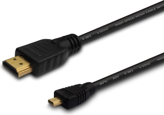 HDMI–micro HDMI kaabel 1 m, must