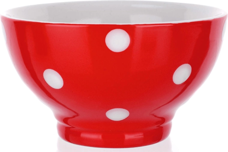 Keraamiline täpiline kauss 13 cm – punane