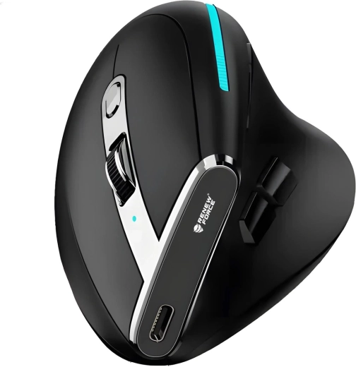 Juhtmevaba vertikaalne hiir RENEW FORCE F36 Bluetooth + 2,4 GHz USB-C, 2400 DPI, 750 mAh