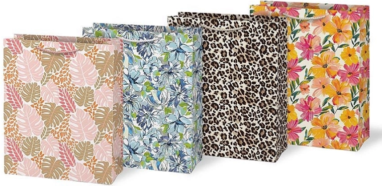 Trükitud A4 kinkepaberkott, motiivide valik