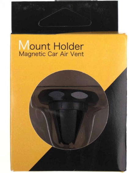 Magnetic car mount for air vent – Black
