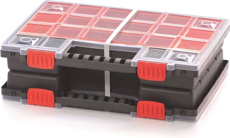 Plastist organiseerija NORB Duo läbipaistva kaanega