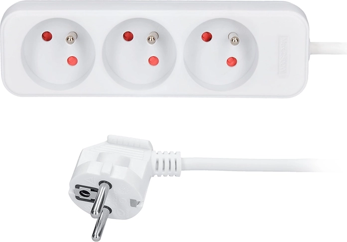 Solight pikendusjuhe 3 pistikupesaga, valge, 5 m