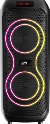 120 W RMS võimsus ja topelt 8" bassielemendid
