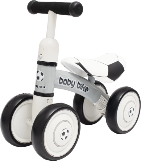 Laste jooksuratas Baby Mix Baby Bike jalgpallimustriga must-valge