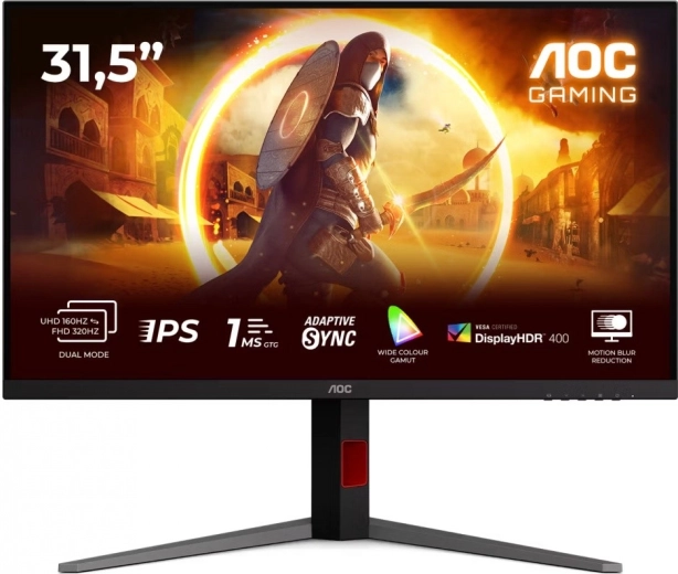 monitor 31,5" aoc u32g4u fast ips 4k 160 hz hdmi ja displayport