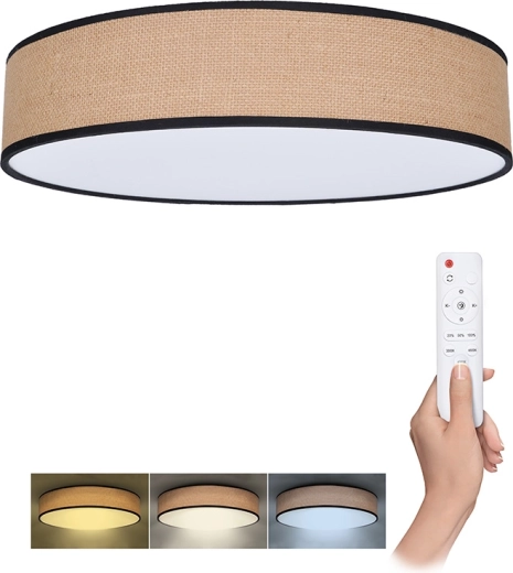 Solight LED lae- ja seinavalgusti Brownie kaugjuhtimispuldiga, 60 W, 4200 lm, 50 cm, CCT, hämardatav