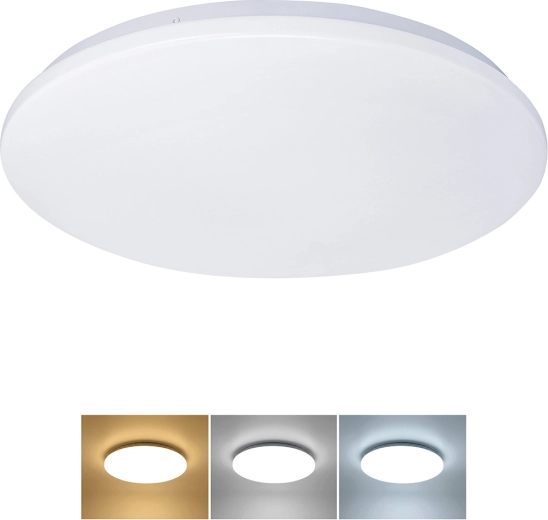 Solight LED-laevalgusti Plain 24 W 1920 lm 3CCT IP44, ümmargune, 38 cm