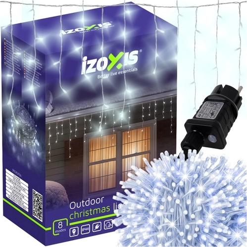 Christmas LED icicle lights 500 LED 22.5 m cool white IZOXIS - 1 piece