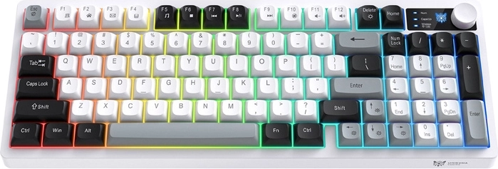 Mänguklaviatuur Onikuma MT902 juhtmevaba 2,4 GHz RGB must-valge