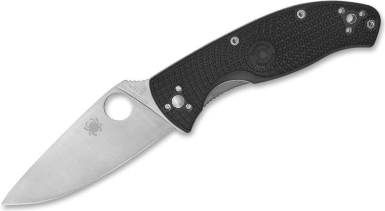 Spyderco Tenacious Lightweight – must EDC-kokkupandav nuga, satiinviimistlusega tera 8,6 cm, FRN