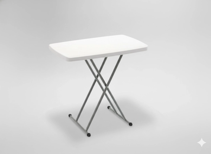 Kokkupandav matkaja- ja cateringilaud reguleeritava kõrgusega 76,5 × 49,5 cm