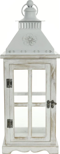 Valge puidust latern RETLUX