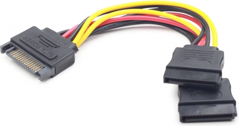 SATA power cable to 2× SATA, 15 cm