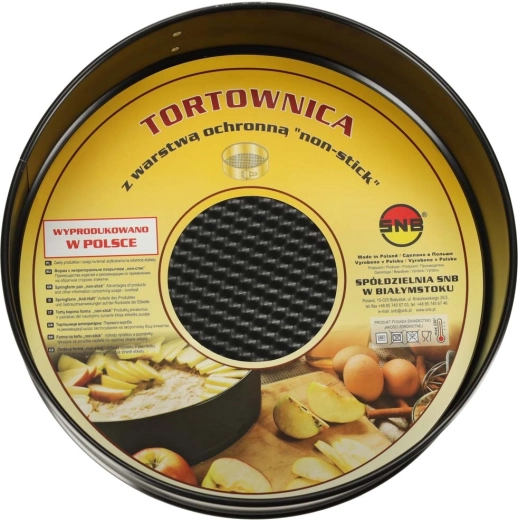 Koogivorm eemaldatava äärega 24 cm, must