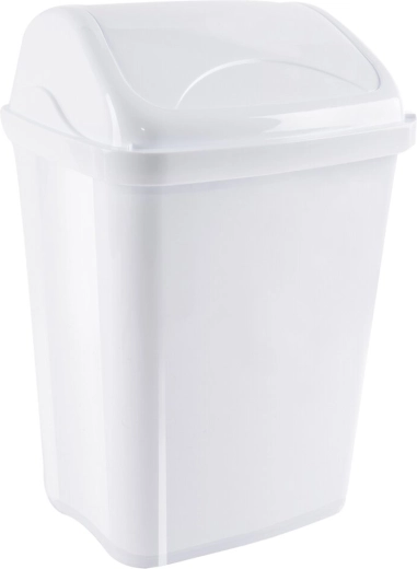 Vittario prügikast kiikkaanega 10 l, valge