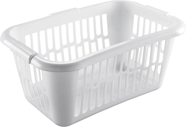 Plastikust pesukorv puhtale pesule Heidrun 60 × 40 × 25 cm