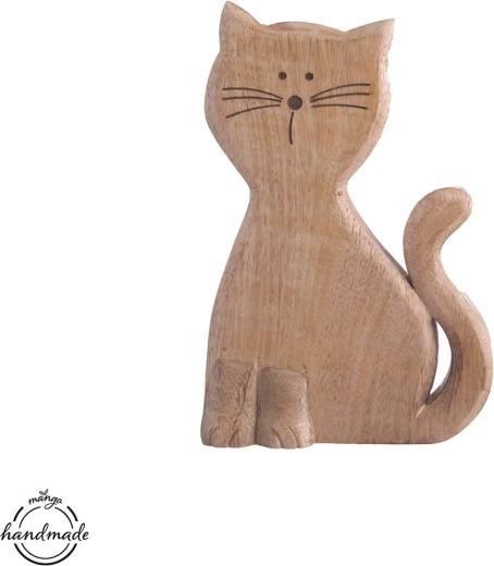 Puidust kass Mango Micka 30,5 cm
