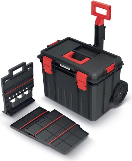 Ratastega tööriistakohver MODULAR SOLUTION 530 × 355 × 390 mm, must