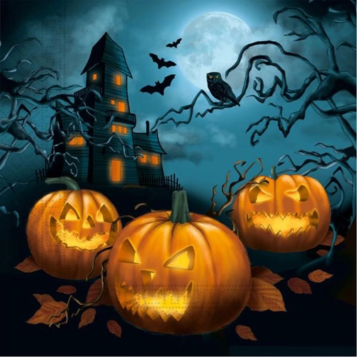 Paberist salvrätikud Halloween 33 × 33 cm, 2-kihilised, 20 tk