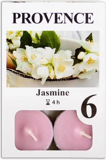Lõhnastatud teeküünlad Provence jasmiin, 6 tk