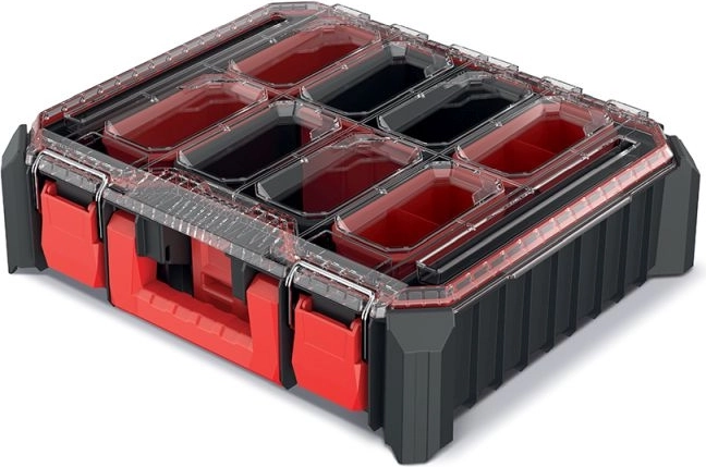 CMX-organiseerija eemaldatavate karpidega 44,5 × 36,8 × 12,6 cm, must