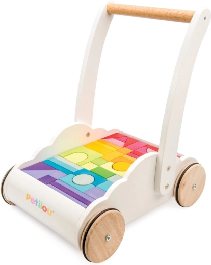 Puidust käimistugi Rainbow Cloud klotsidega, Le Toy Van