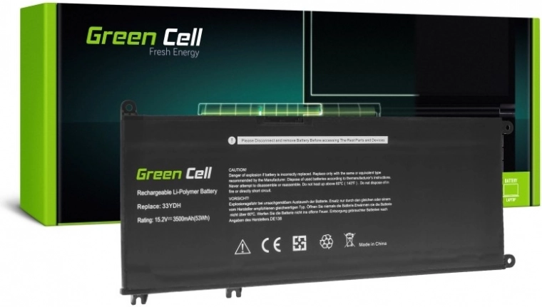 Green Cell aku Dell G3/G5/G7 ja Latitude 33YDH jaoks 15,2 V 3,5 Ah