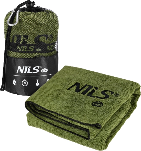 Kiiresti kuivav froteerätik NILS Camp khaki 120 × 60 cm