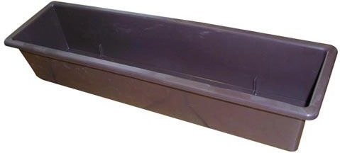Plastic flower box 60 cm brown