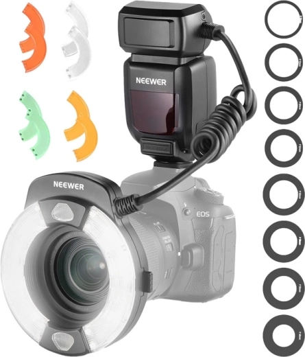 Rikkalik tarvikute komplekt: 49–77 mm adapterid ja värvifiltrid