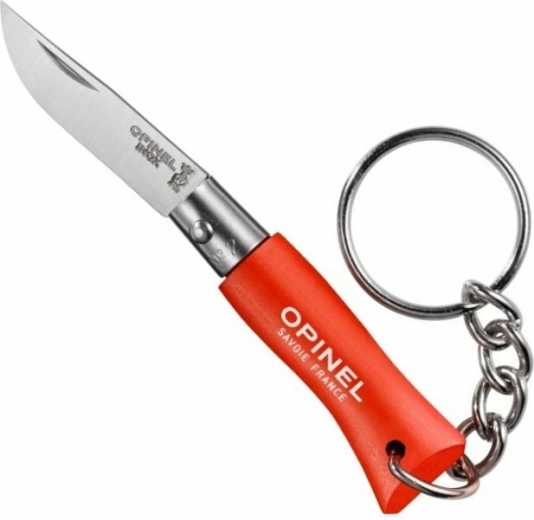 Võtmehoidja taskunuga OPINEL N°02, oranž, pöögipuit, 3,5 cm