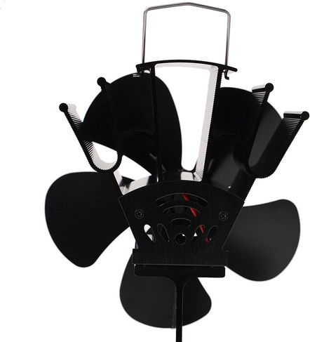 5 blades for more efficient heat circulation