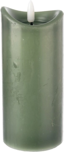 Roheline LED-küünal taimeriga 15 cm
