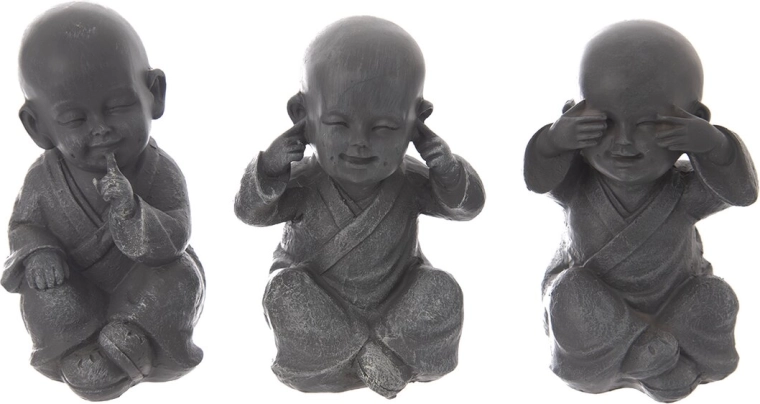 Dekoratiivne Buddha kuju polüstoonist 15 cm (3 varianti)
